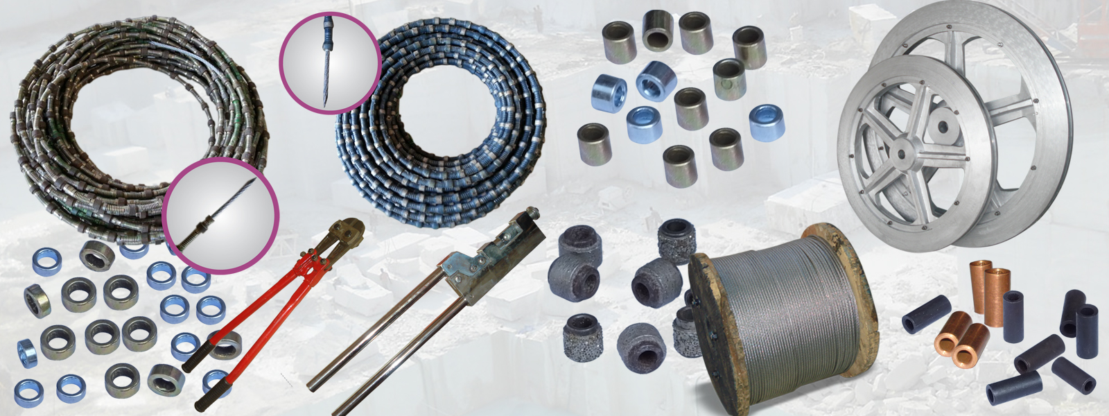 Wiresaw Accessories Manufacturer :: Wiresaw Parts and Usables